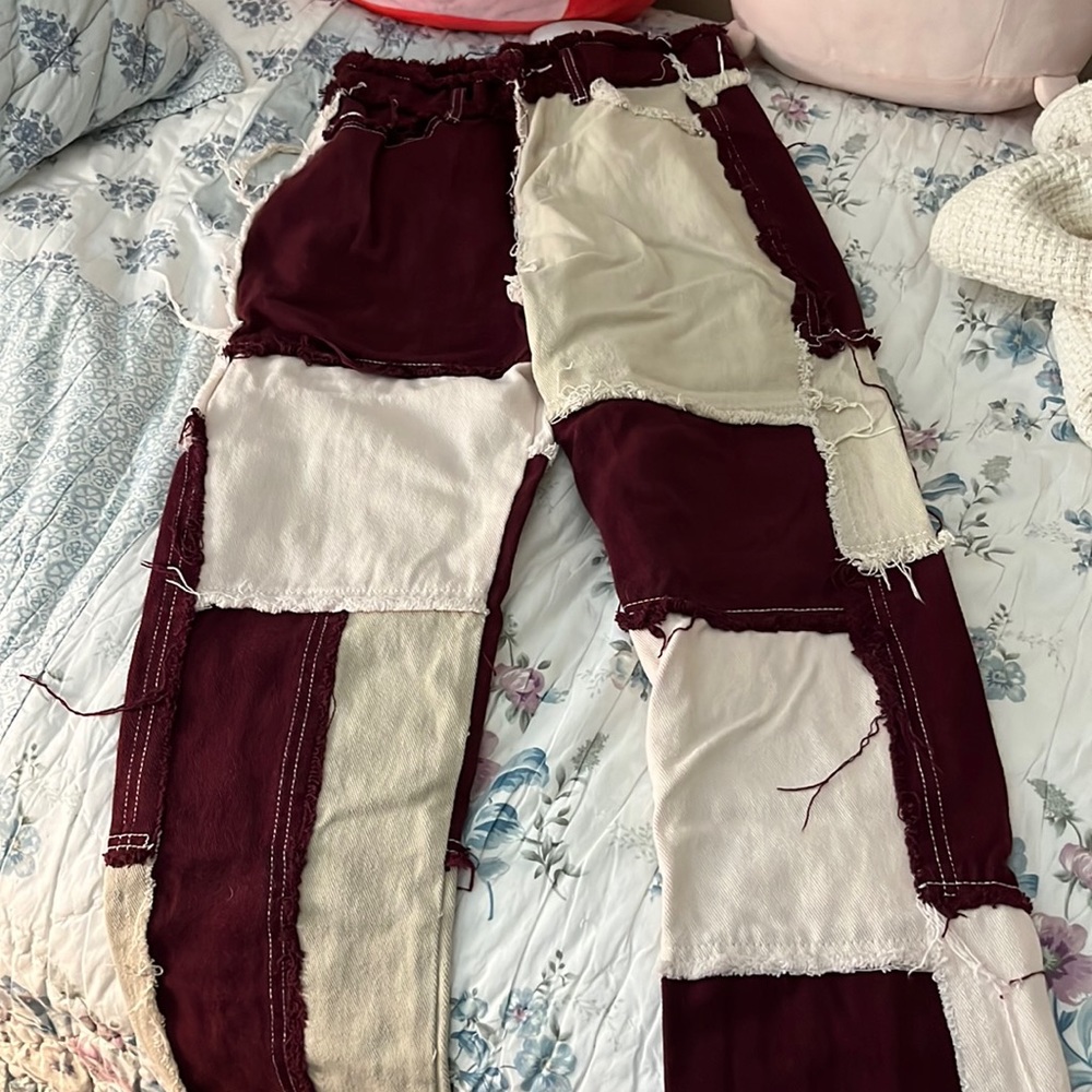 Color block pants